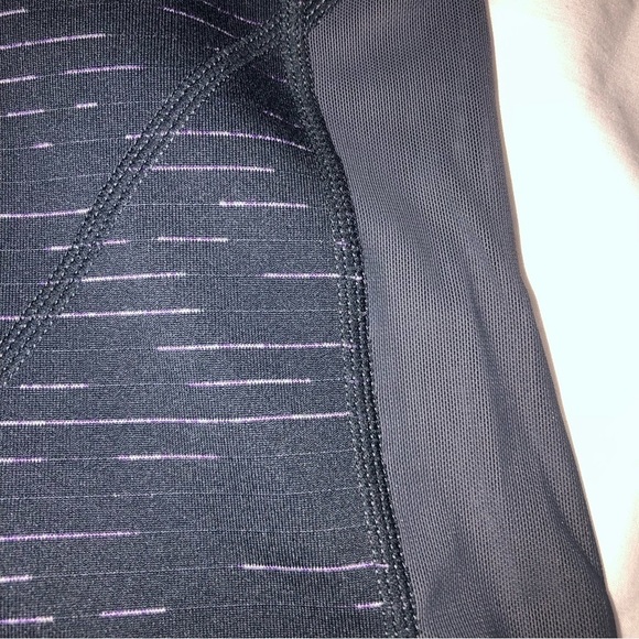 Zella Capri Leggings Size L Gray Purple Mesh Mid Rise Workout Athletic Yoga - Picture 6 of 9